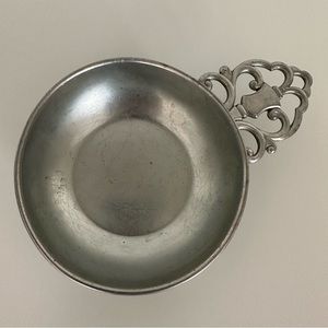 Royal Holland Daalderop Pewter Porringer Handled Silver Dish